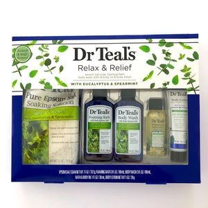 Dr Teal’s 5-Piece Bath Gift Set - Relax & Relief with Eucalyptus & Spearmint